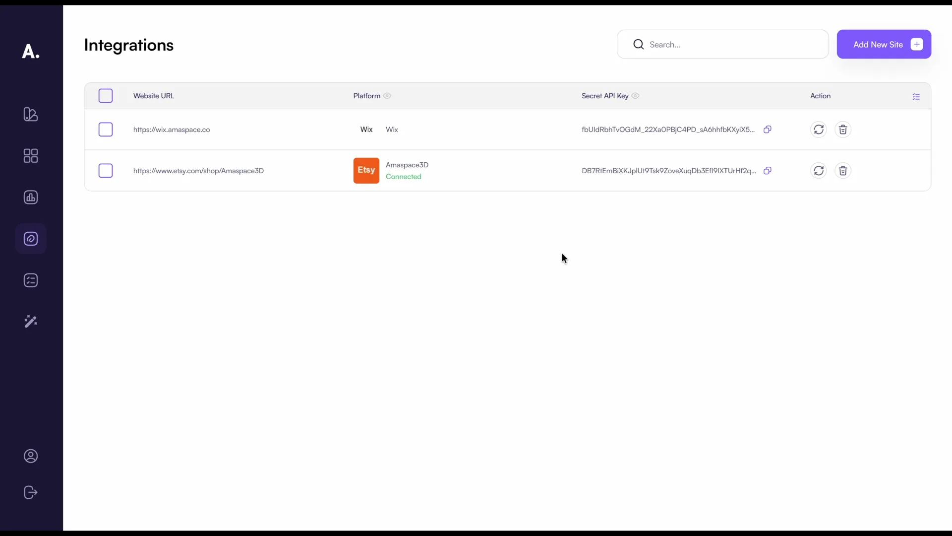 The Etsy consent screen granting Amaspace access