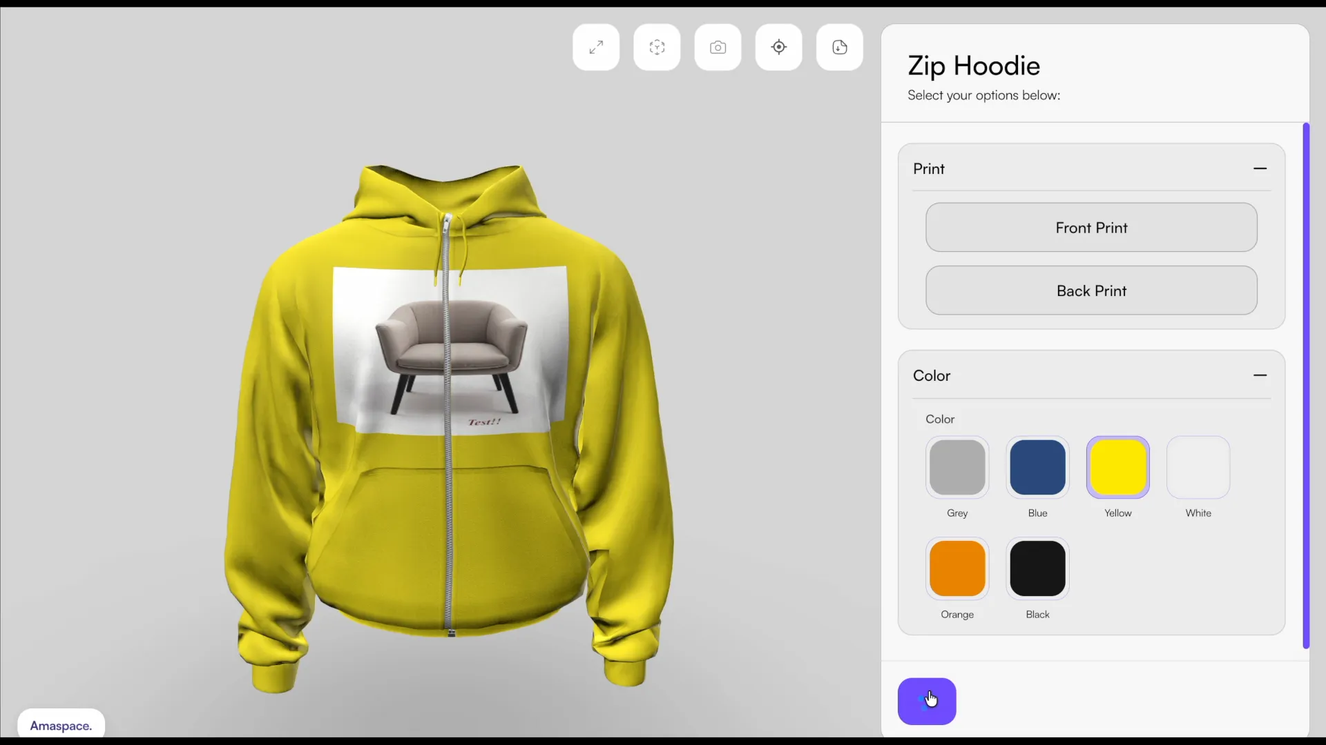 Selecting the product color before submitting